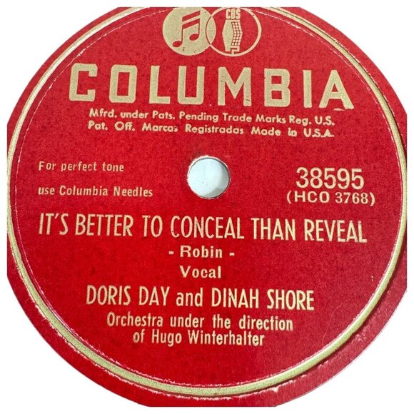 Doris Day Canadian Capers 10 Inch Shellac 78 RPM Columbia 38595 Dinah Shore - Picture 4 of 4